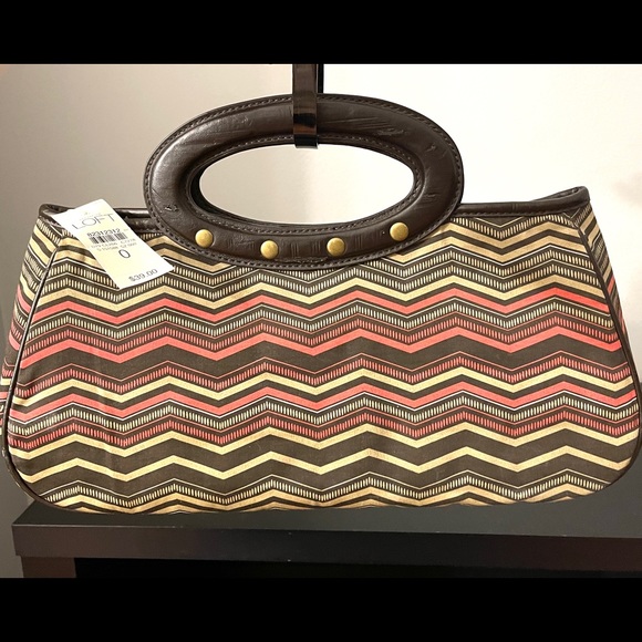 LOFT Handbags - Loft Zigzag Stripe Patterned Shoulder Bag